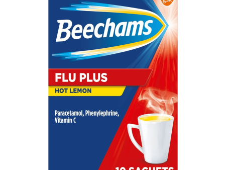 Beechams Flu Plus Hot Lemon Sachets Pack of 10 Fashion