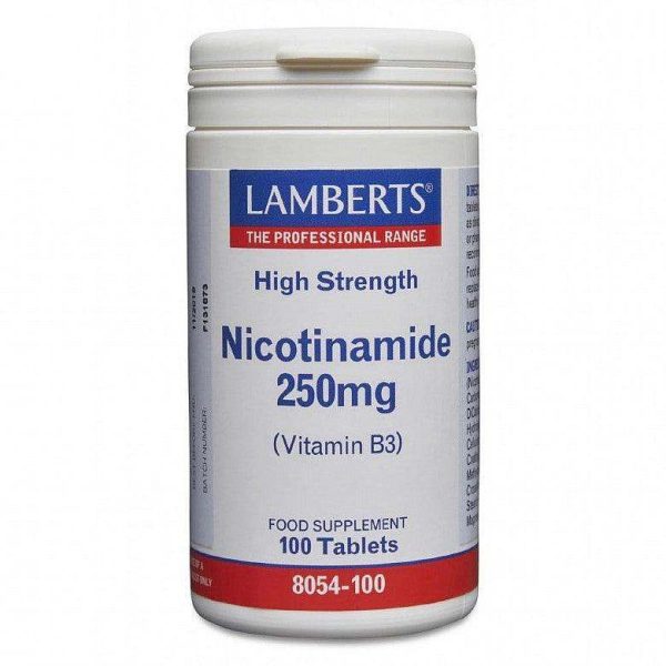 Nicotinamide (Vitamin B3) 250mg - 100 Tablets - Lamberts For Sale