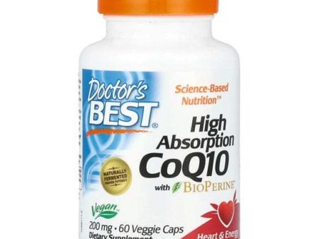 Doctor s Best High Absorption CoQ10 with BioPerine, 200mg - 60 vcaps Online