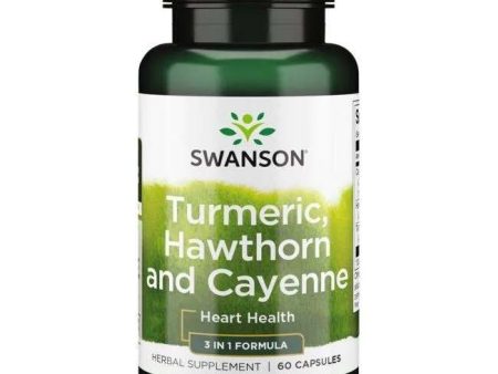 Swanson Turmeric, Hawthorn and Cayenne - 60 caps on Sale