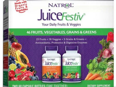 Natrol Organic JuiceFestiv, Daily Fruits & Veggies - 60 + 60 caps Online now