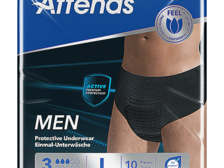 Attends Men Protective Underwear 3 Large Pack of 10 Fashion