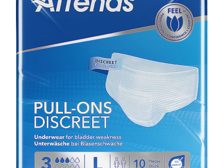 Attends Pull-Ons Discreet (Unisex) Underwear 3 Large Pack of 10 Online