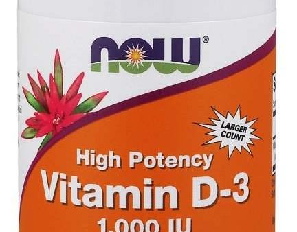 NOW Foods Vitamin D-3, 1000 IU - 360 softgels Online Sale