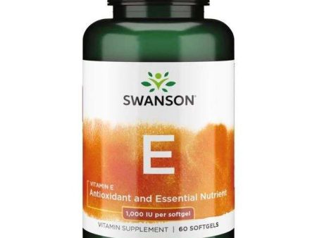 Swanson Vitamin E, 1000 IU - 60 softgels For Discount