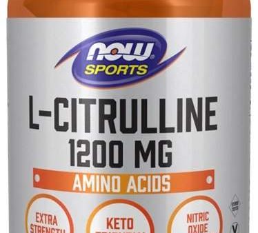 NOW Foods L-Citrulline, 1200mg Extra Strength - 120 tablets Hot on Sale