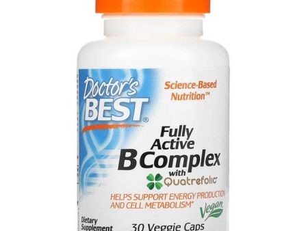 Doctor s Best Fully Active B-Complex with Quatrefolic - 30 vcaps Online Hot Sale