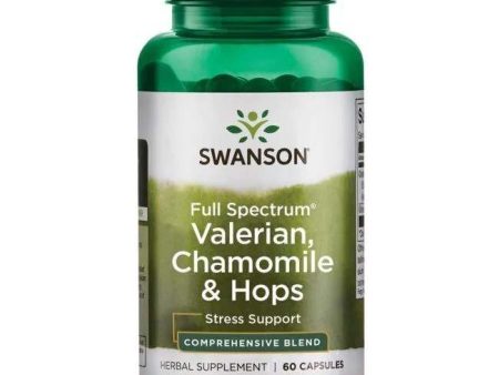 Swanson Full Spectrum Valerian, Chamomile & Hops - 60 caps on Sale