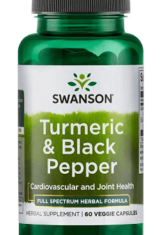 Turmeric & Black Pepper 60 Veggie Capsules - Swanson Online Sale