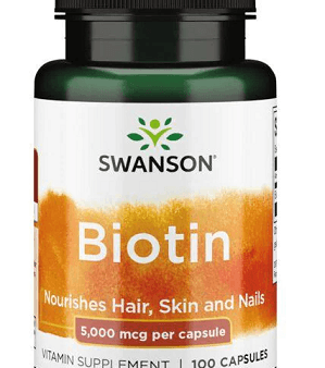 Biotin 5,000mcg 100 Capsules - Swanson Hot on Sale