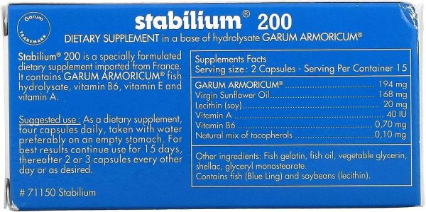 Stabilium 200 (30 capsules) - Allergy Research Group Online