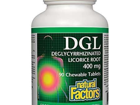 DGL 400 mg (Deglycyrrhizinated Licorice Root), 90 Chewable Tablets - Natural Factors Supply