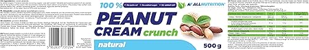 Allnutrition 100% Peanut Cream, Crunch - 500 grams Online Hot Sale