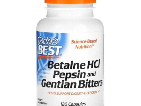 Doctor s Best Betaine HCl Pepsin & Gentian Bitters - 120 caps Online Hot Sale