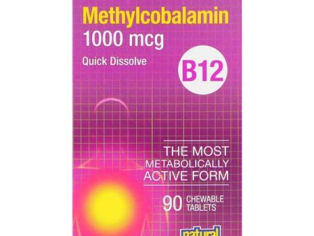 B12, Methylcobalamin, 1000 mcg, 90 Chewable Tablets - Natural Factors Discount