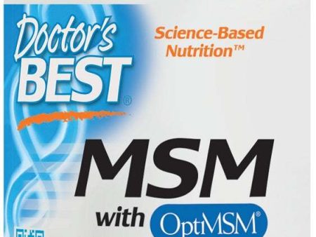 Doctor s Best MSM with OptiMSM Vegan, 1500mg - 120 tablets For Sale