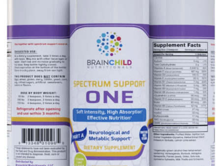 Spectrum Support I Lemon Lime Vitamins 473 ml - BrainChild Nutritionals Online Hot Sale