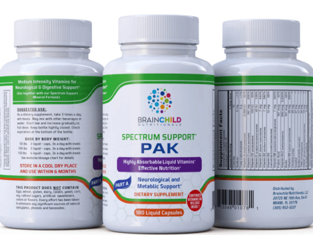 Spectrum Support II (PAK) Vitamins, 180 Capsules - BrainChild Nutritionals Hot on Sale