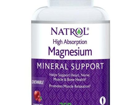 Natrol High Absorption Magnesium, 250mg (Cranberry Apple) - 60 chewable tabs For Cheap