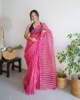 Vamsee Devika Pink Organza Silk Saree Cheap