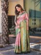 Sonakshi Women s Baby Pink Dharmavaram Silk Zari Woven Traditional Saree with Blouse Online