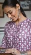 Aayaa Pure Muslin printed Kurti & Pant - purple For Cheap