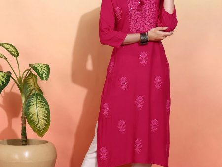 Ode by House of Pataudi Embroidered Straight Kurta Online Sale