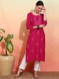 Ode by House of Pataudi Embroidered Straight Kurta Online Sale