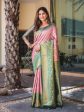 Sonakshi Women s Baby Pink Dharmavaram Silk Zari Woven Traditional Saree with Blouse Online