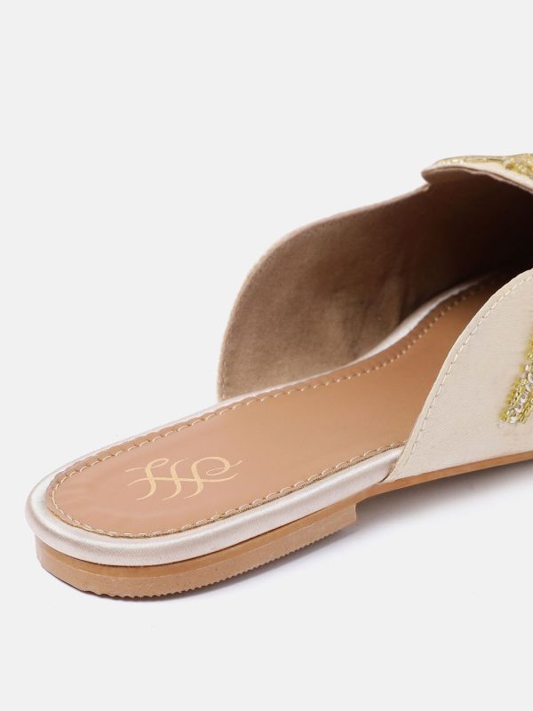 House of Pataudi Women Beads Embellished Ethnic Mules For Discount