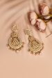 Golden Chandbali and Pearls Earrings for Womens by House of Ree Online now