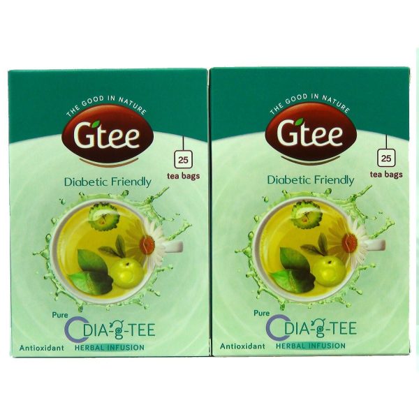 Gtee DIA-g-TEE Diabetic Friendly Tea with Gymnema, Bitter Gourd, Green Tea Online Hot Sale