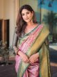 Sonakshi Women s Baby Pink Dharmavaram Silk Zari Woven Traditional Saree with Blouse Online