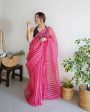 Vamsee Devika Pink Organza Silk Saree Cheap