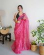 Vamsee Devika Pink Organza Silk Saree Cheap