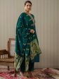 Ode by House of Pataudi Ethnic Motifs Embroidered Straight Kurta & Trousers With Dupatta Online Hot Sale