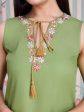 Ode by House of Pataudi Embroidered Thread Work Straight Kurta with Palazzos Hot on Sale