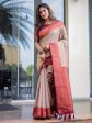 Sonakshi Women s Beige Kanjivaram Silk Zari Woven Traditional Saree with Blouse Sale