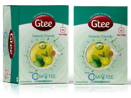 Gtee DIA-g-TEE Diabetic Friendly Tea with Gymnema, Bitter Gourd, Green Tea Online Hot Sale