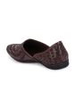 House of Pataudi Men Maroon Textured Mojaris Online Sale