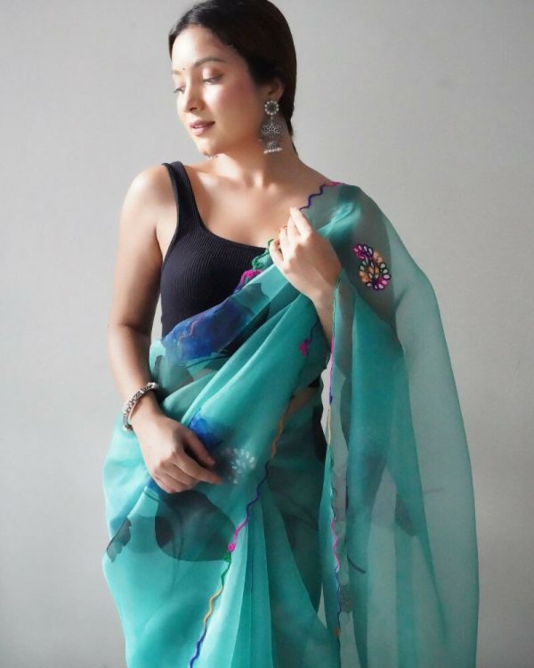 Vamsee Dillagi Sky Organza Saree Supply