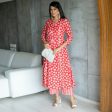 Aayaa Pure Muslin printed Kurti & Pant - Red For Cheap