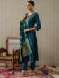 Ode by House of Pataudi Ethnic Motifs Embroidered Straight Kurta & Trousers With Dupatta Online Hot Sale