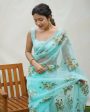 Vamsee Anamika Sky Organza Silk Saree Online Hot Sale