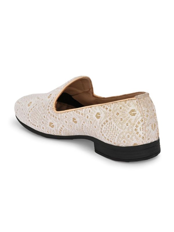 House of Pataudi Men Embroidered Lightweight Slip On Mojaris Hot on Sale