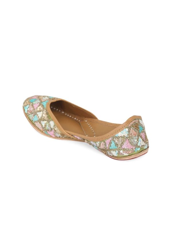 House of Pataudi Women Embellished Mojaris Flats Cheap