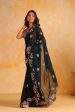 Vamsee Annie Dark Green Georgette Silk Saree Online Sale