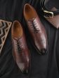 House of Pataudi Men Genuine Leather Formal Brogue Shoes Cheap