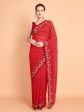 Vamsee Ammelia Red Georgette Saree For Sale