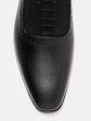 House of Pataudi Men Black Handcrafted Leather Formal Brogues For Cheap